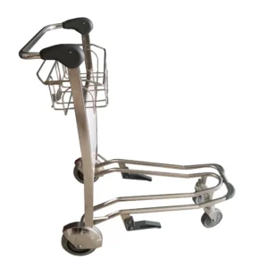 Wholesale Airport Passenger Luggage Handcart With New Anti Pinch Connectors, Multifunctional Positioning Pins, Pole Type Automatic Braking L-X320-BG3