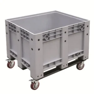 Wholesale Transport Tool 600L Load 1000kgs Recycled HPDE Plastic Moving Pallet Crate Box with Wheel WL-PB1210B