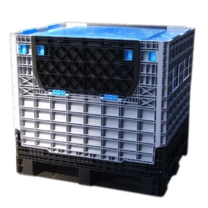 Wholesale 610L Load 1000kgs Recycled HPDE Foldable Plastic Moving Pallet Bin With Remove Lid WL-PB1210FC