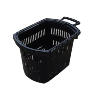 Wholesale 45L Four-wheel Two Handle Plastic Shopping Basket WL-B45L